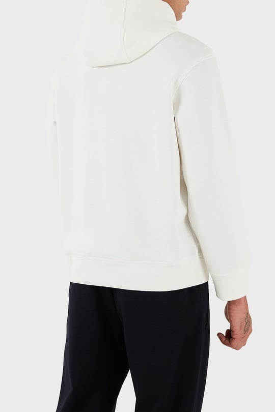 Emporio Armani Emporıo Armani Erkek Kapşonlu Yaka Uzun Kol Pamuklu Regular Fit Beyaz Sweatshirt EM003587 AF10013-U0003