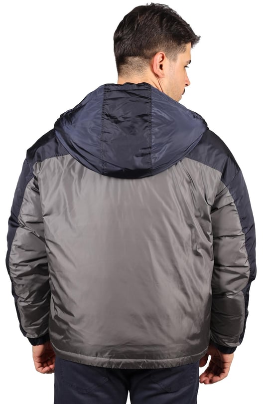 Emporio Armani Emporıo Armani Erkek Kapşonlu Logolu Fermuar Günlük Lacivert Mont 6L1BH8 1NQTZ-09F1