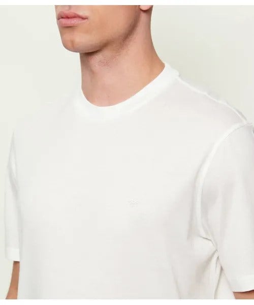 Emporio Armani Emporıo Armani Erkek Kısa Kol Bisiklet Yaka Regular Fit Beyaz T-Shirt EM005491 AF24839-U0003