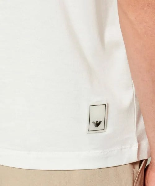 Emporio Armani Emporıo Armani Erkek Kısa Kol Bisiklet Yaka Regular Fit Beyaz T-Shirt EM005491 AF24839-U0003