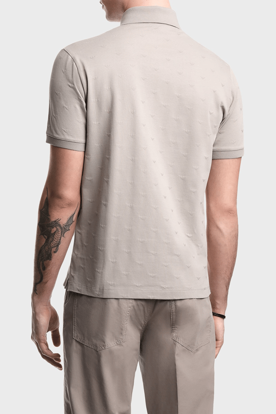 Emporio Armani Emporıo Armani Erkek Kısa Kol Pamuklu Regular Fit Gri Polo Yaka T-Shirt EM004912 AF10762-F6219