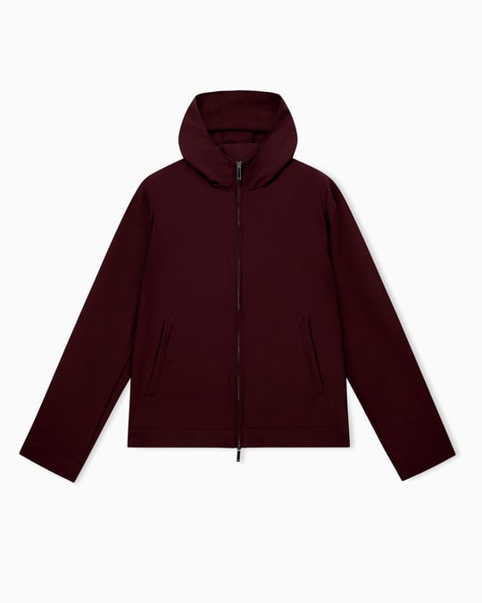 Emporio Armani Emporıo Armani Erkek Kuş ve Kaz Tüyü Dolgulu Normal Kesim Kapüşonlu Uzun Kollu Bordo Ceket EM006752 AF28011-UA331