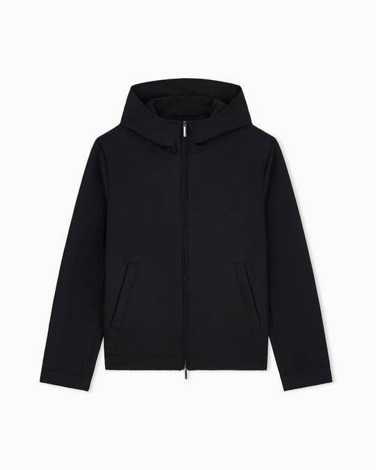 Emporio Armani Emporıo Armani Erkek Kuş ve Kaz Tüyü Dolgulu Normal Kesim Kapüşonlu Uzun Kollu Siyah Ceket EM006752 AF28011-UC001