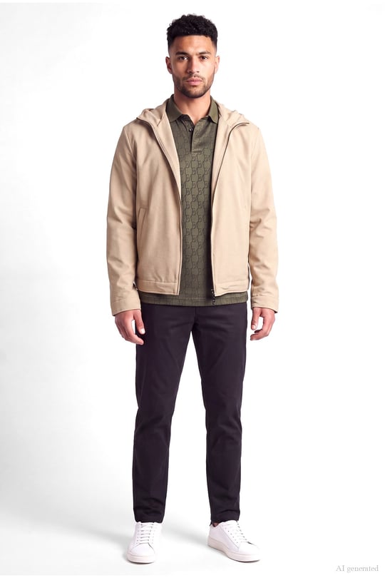 Emporio Armani Emporıo Armani Erkek Kuş ve Kaz Tüyü Dolgulu Normal Kesim Kapüşonlu Uzun Kollu Bej Ceket EM006752 AF28011-U6163