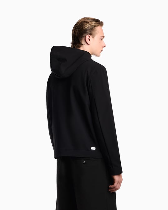 Emporio Armani Emporıo Armani Erkek Kuş ve Kaz Tüyü Dolgulu Normal Kesim Kapüşonlu Uzun Kollu Siyah Ceket EM006752 AF28011-UC001