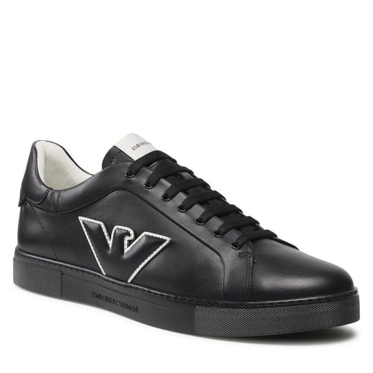 Emporio Armani Emporıo Armani Erkek Logolu Bağcıklı Günlük Kullanım Siyah Sneaker X4X598 XN633-K001