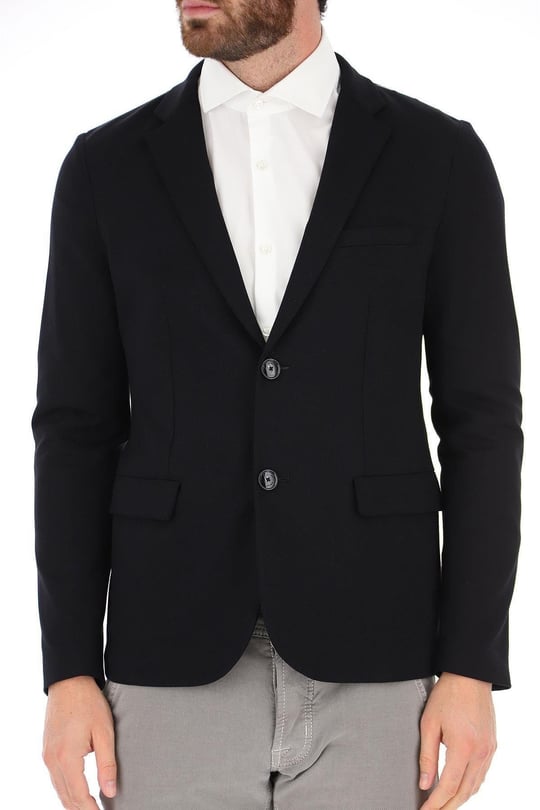 Emporio Armani Emporıo Armani Erkek Logolu Günlük Kullanım Uzun Kollu Siyah Ceket 8N1G81 1JEZZ-0999