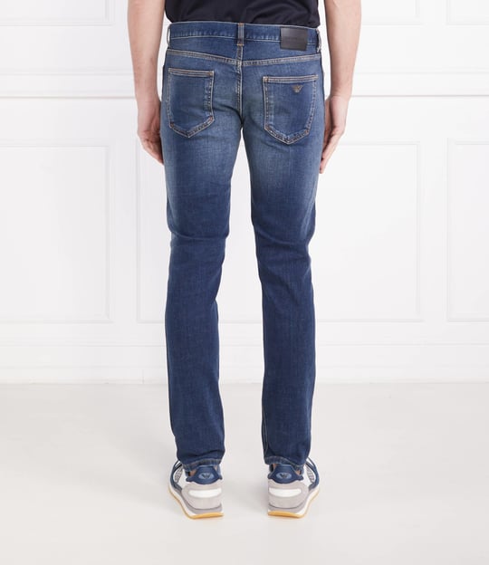 Emporio Armani Emporıo Armani Erkek Logolu 5 Cepli Denim Mavi Jeans 3R1J16 1D0BZ-0942
