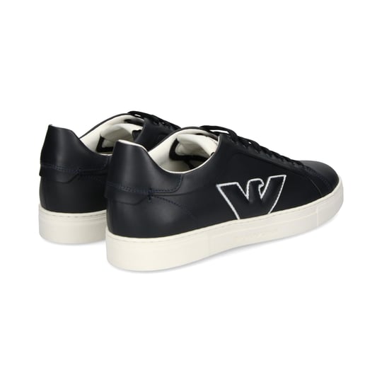 Emporio Armani Emporıo Armani Erkek Logolu Bağcıklı Günlük Kullanım Lacivert-Beyaz Sneaker X4X598 XN633-K568