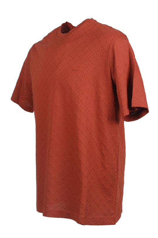 Emporio Armani Emporıo Armani Erkek Logolu Regular Fit Kısa Kollu Yuvarlak Yaka Bordo T-Shirt 6R1T7P 1J7KZ-0453