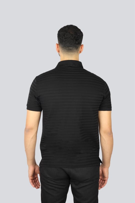 EMPORIO ARMANI Emporıo Armani Erkek Marka Logo Detaylı Regular Fit Kısa Kollu Siyah Polo Yaka T-Shirt EM001295 AF10762-FC155