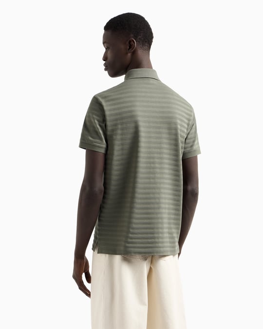 EMPORIO ARMANI Emporıo Armani Erkek Marka Logo Detaylı Regular Fit Kısa Kollu Yeşil Polo Yaka T-Shirt EM001295 AF10762-F8107