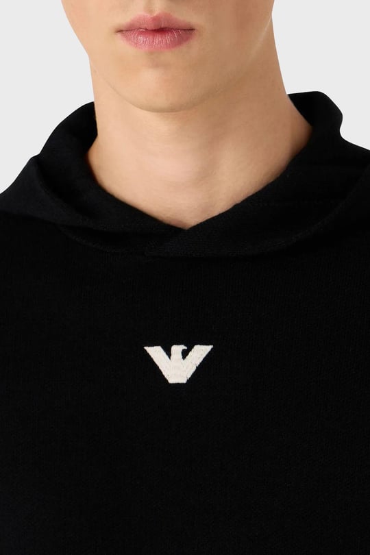 Emporio Armani Emporıo Armani Erkek Marka Logo Detaylı Kapşonlu İpli F008 Kazak 6R1MX7 1MNBZ-F008