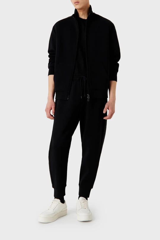 Emporio Armani Emporıo Armani Erkek Marka Logolu Uzun Kollu Rahat Siyah Sweatshirt 6R1MF1 1JHSZ-0999
