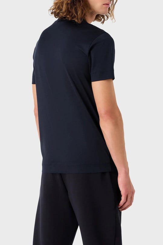 Emporio Armani Emporıo Armani Erkek Marka Logolu Kısa Kollu Polo Yaka Slim Lacivert T-Shirt 8N1TF5 1JUVZ-0920