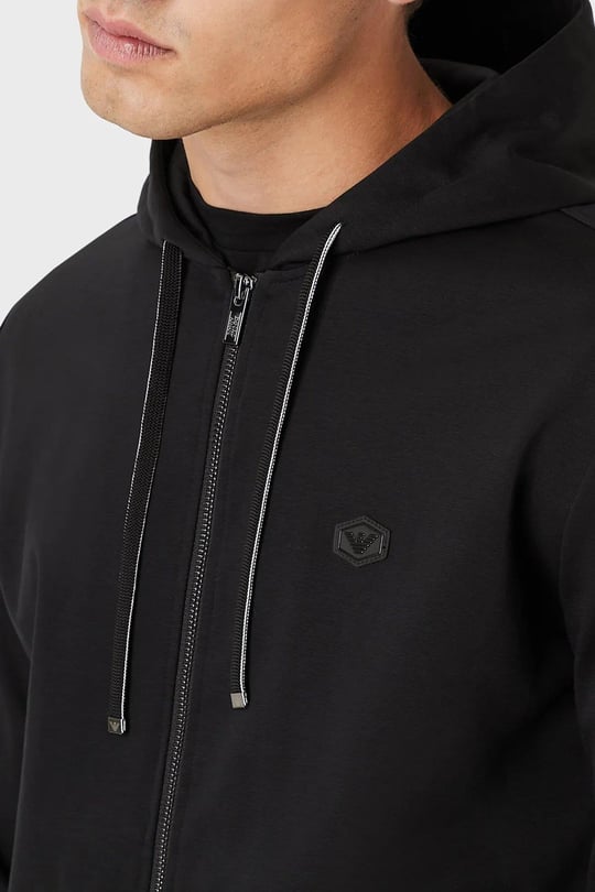 Emporio Armani Emporıo Armani Erkek Marka Logolu Uzun Kollu Rahat Siyah Sweatshirt 8N1MG0 1JBTZ-SIY