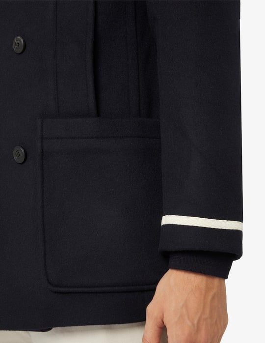 Emporio Armani Emporıo Armani Erkek Marka Logolu Uzun Kollu Rahat Lacivert Kaban 6R1B91 1NMYZ-0920