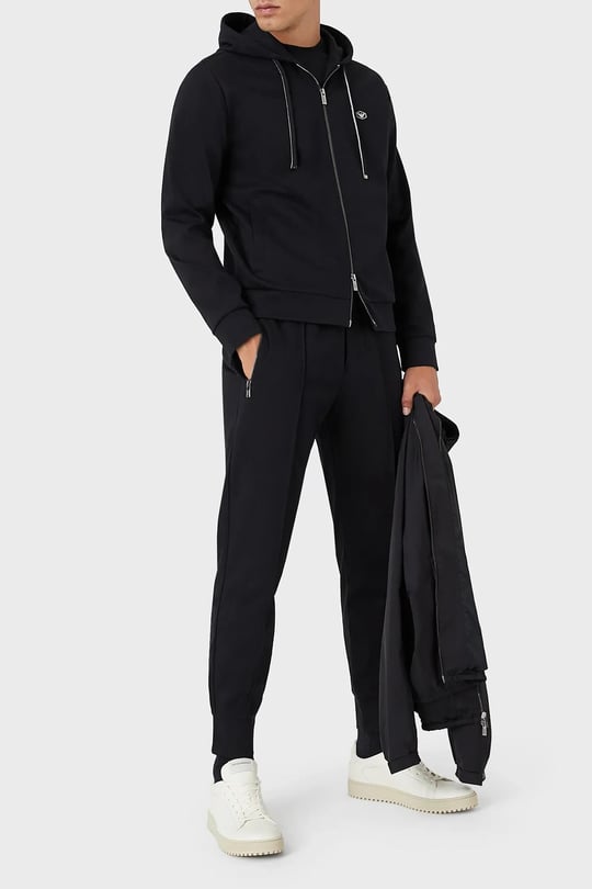 Emporio Armani Emporıo Armani Erkek Marka Logo Detaylı Lastik Bel ve Bilek Lacivert Pantolon 8N1P72 1JBTZ-0920