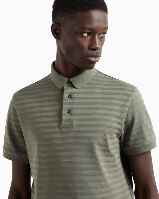 EMPORIO ARMANI Emporıo Armani Erkek Marka Logo Detaylı Regular Fit Kısa Kollu Yeşil Polo Yaka T-Shirt EM001295 AF10762-F8107