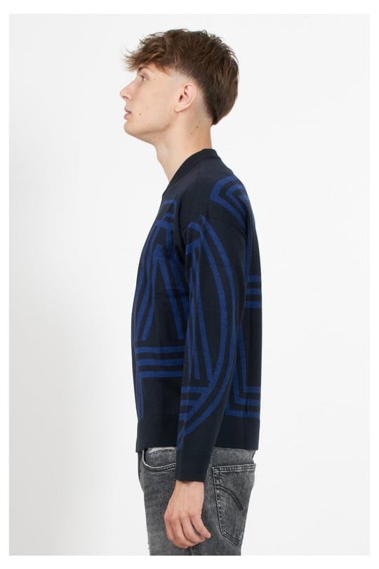 Emporio Armani Emporıo Armani Erkek Marka Logo Detaylı Bisiklet Yaka Regular Fit Lacivert1 Kazak 6R1MXK 1MNKZ-F957