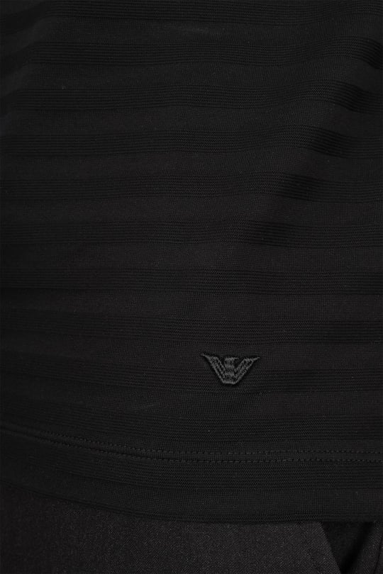 EMPORIO ARMANI Emporıo Armani Erkek Marka Logo Detaylı Regular Fit Kısa Kollu Siyah Polo Yaka T-Shirt EM001295 AF10762-FC155