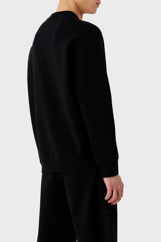 Emporio Armani Emporıo Armani Erkek Marka Logolu Uzun Kollu Rahat Siyah Sweatshirt 6R1ME7 1JHSZ-0999