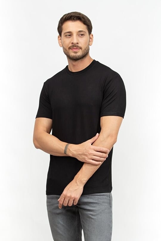 Emporio Armani Emporıo Armani Erkek Marka Logolu Rahat Lacivert T-Shirt 8N1T83 1J2VZ-0828