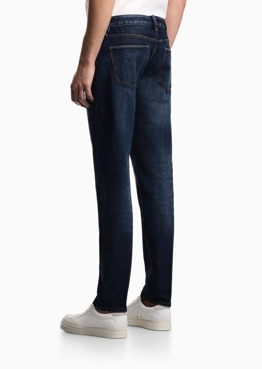 Emporio Armani Emporıo Armani Erkek Normal Bel Slim Fit Dar Paça Mavi Jeans EM000668 AF22251-MB001
