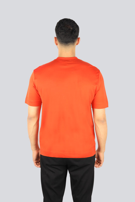 Emporio Armani Emporıo Armani Erkek Normal Kesim Yuvarlak Yaka Pamuklu Milano Baskılı Kısa Kollu Kırmızı T-Shirt EM001033 AF10017-M5038