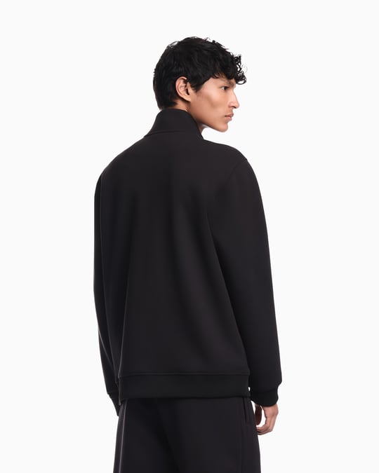 Emporio Armani Emporıo Armani Erkek Normal Kesim Fermuarlı Dik Yakalı Metal Plaka Logolu Uzun Kollu Siyah1 Ceket EM006821 AF17545-UC001