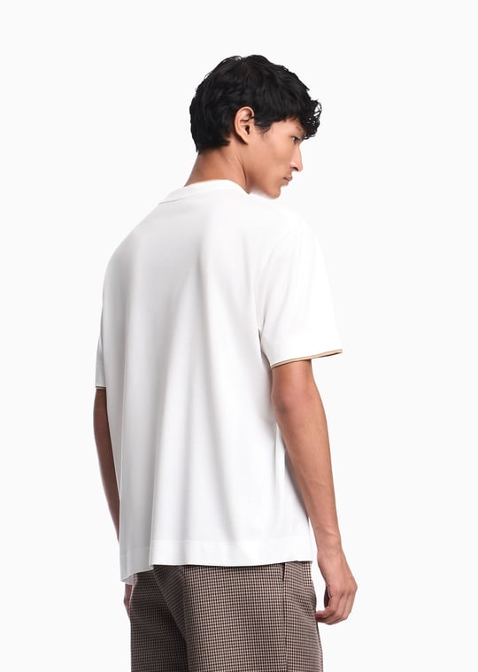 Emporio Armani Emporıo Armani Erkek Normal Kalıp Yuvarlak Yakalı Logo Kabartmalı Kısa Kollu Beyaz T-Shirt EM006766 AF10017-M0494