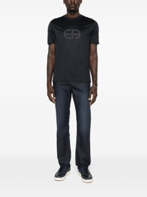 Emporio Armani Emporıo Armani Erkek Normal Kesim Yuvarlak Yakalı Logo Desenli Kısa Kollu Lacivert T-Shirt EM004581 AF10017-UB118