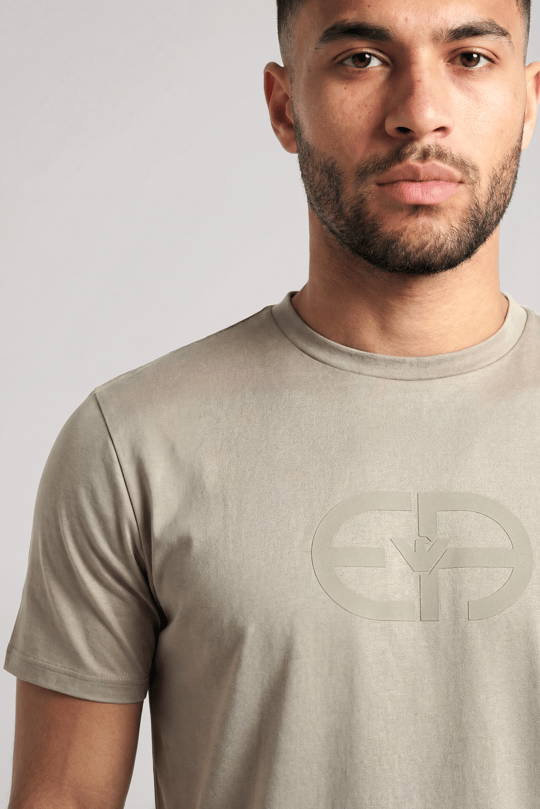 Emporio Armani Emporıo Armani Erkek Normal Kesim Yuvarlak Yakalı Logo Desenli Kısa Kollu Gri T-Shirt EM004581 AF10017-U8049