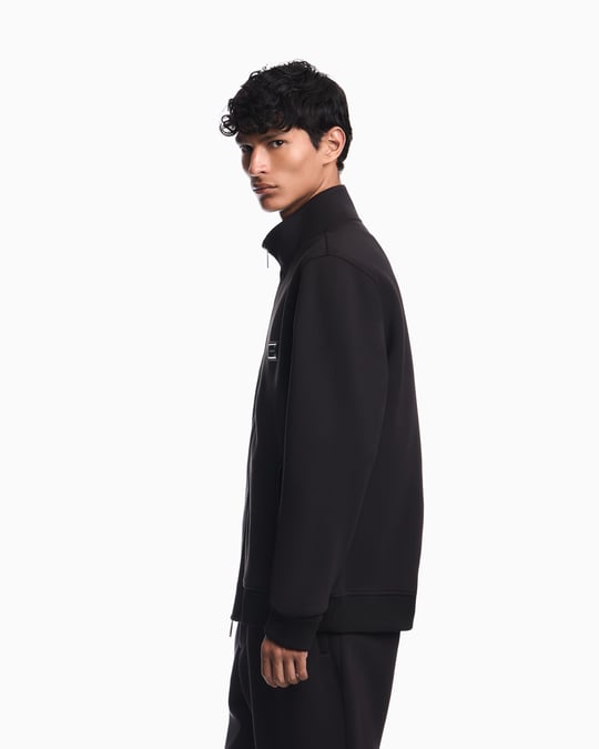 Emporio Armani Emporıo Armani Erkek Normal Kesim Fermuarlı Dik Yakalı Metal Plaka Logolu Uzun Kollu Siyah1 Ceket EM006821 AF17545-UC001