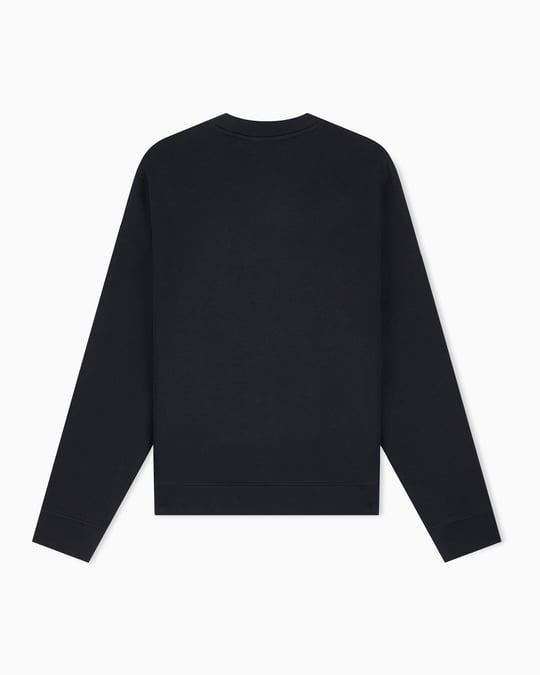 Emporio Armani Emporıo Armani Erkek Normal Kalıp Yuvarlak Yakalı Logo Detaylı Pamuklu Çift Jarse Kumaşlı Siyah1 Sweatshirt EM007352 AF10013-MC721