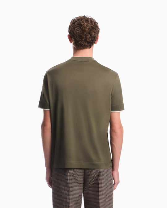 Emporio Armani Emporıo Armani Erkek Normal Kalıp Yuvarlak Yakalı Logo Kabartmalı Kısa Kollu Haki T-Shirt EM006766 AF10017-M7309