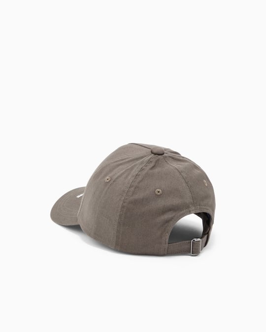 Emporio Armani Emporıo Armani Erkek Pamuklu İşleme Logo Detaylı Kanvas Kahverengi Spor Şapka EM004846 AF23344-M6344