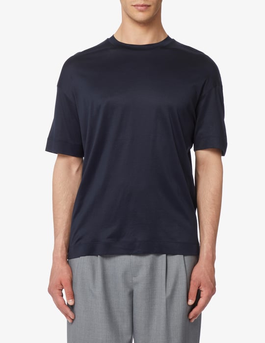Emporio Armani Emporıo Armani Erkek Pamuklu Kısa Kollu Yuvarlak Yaka Lacivert T-Shirt 6R1TB3 1JUVZ-0920