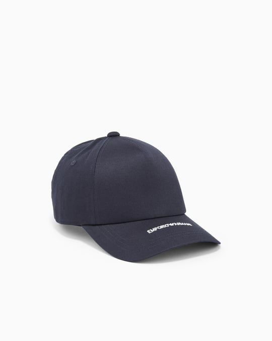 Emporio Armani Emporıo Armani Erkek Pamuklu İşleme Logo Detaylı Kanvas Lacivert Spor Şapka EM004846 AF23344-MB088