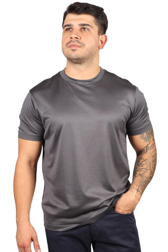 Emporio Armani Emporıo Armani Erkek Pamuklu Jersey Kumaş Marka Logolu Metal T-Shirt 8N1TE8 1JUVZ-0651
