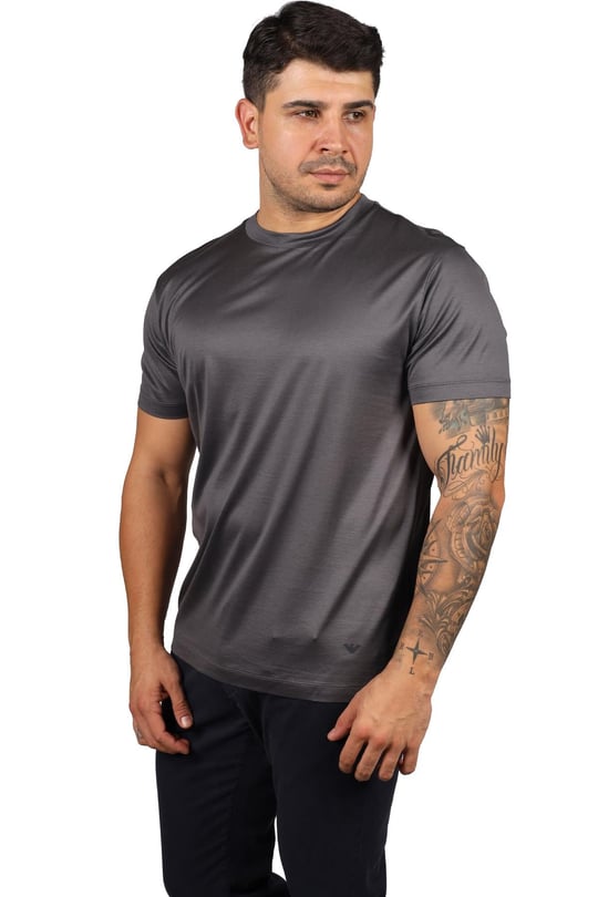 Emporio Armani Emporıo Armani Erkek Pamuklu Jersey Kumaş Marka Logolu Metal T-Shirt 8N1TE8 1JUVZ-0651