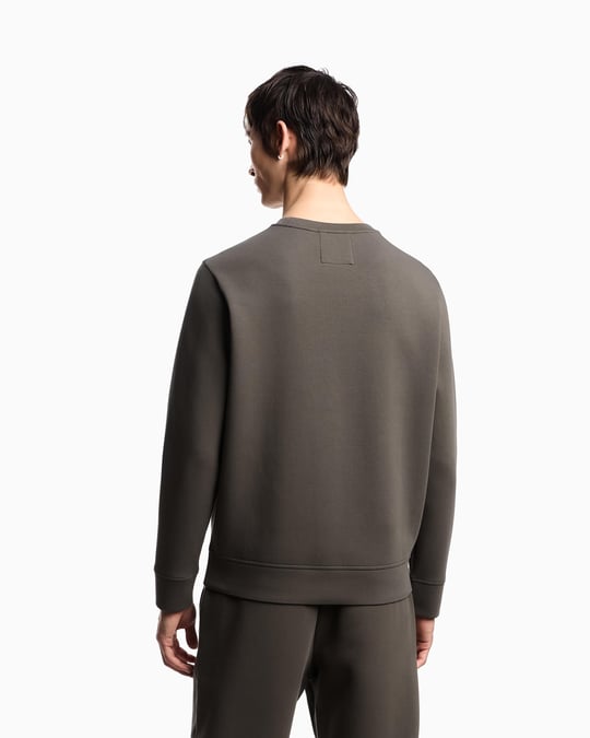 Emporio Armani Emporıo Armani Erkek Pamuklu Logo Detaylı Yuvarlak Yaka Haki Sweatshirt 8N1MD1 1JHSZ-U8120