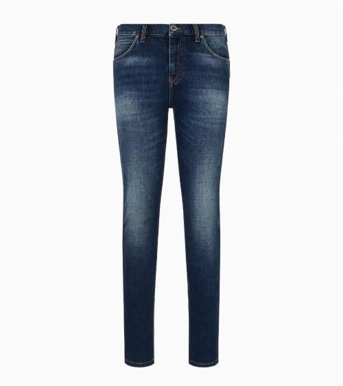 Emporio Armani Emporıo Armani Erkek Pamuk Karşımlı Dar Kesim Mavi Jeans 3R1J06 1D39Z-0942