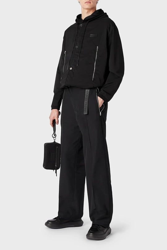 Emporio Armani Emporıo Armani Erkek Pamuklu Uzun Kol Dokuma Günlük Kullanım Siyah Ceket 6R1BU2 1NAMZ-0999