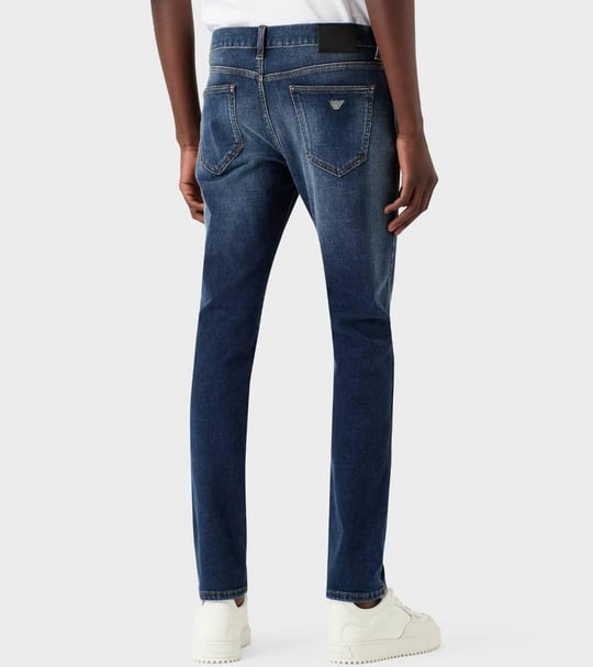 Emporio Armani Emporıo Armani Erkek Pamuk Karşımlı Dar Kesim Mavi Jeans 3R1J06 1D39Z-0942