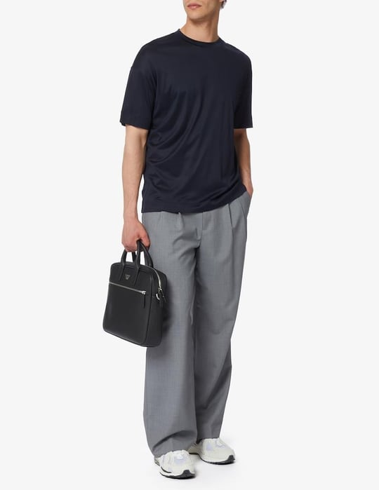 Emporio Armani Emporıo Armani Erkek Pamuklu Kısa Kollu Yuvarlak Yaka Lacivert T-Shirt 6R1TB3 1JUVZ-0920