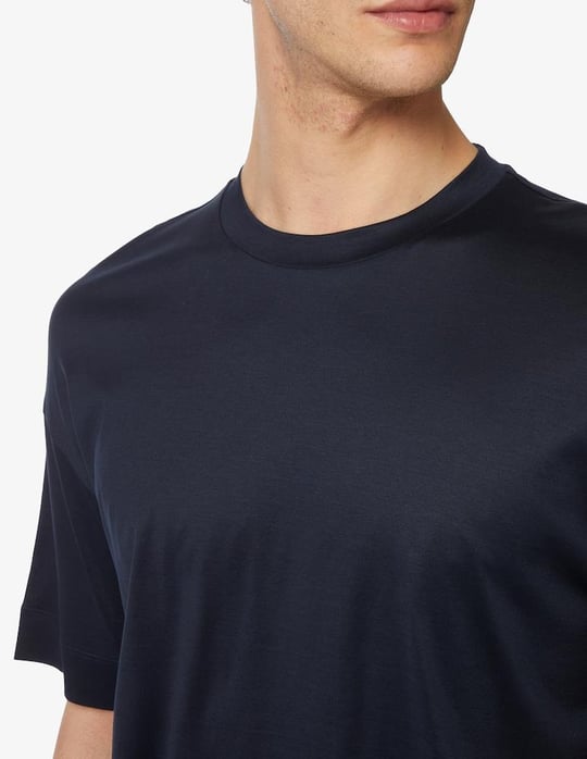 Emporio Armani Emporıo Armani Erkek Pamuklu Kısa Kollu Yuvarlak Yaka Lacivert T-Shirt 6R1TB3 1JUVZ-0920
