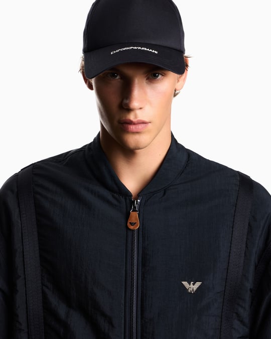 Emporio Armani Emporıo Armani Erkek Pamuklu İşleme Logo Detaylı Kanvas Lacivert Spor Şapka EM004846 AF23344-MB088