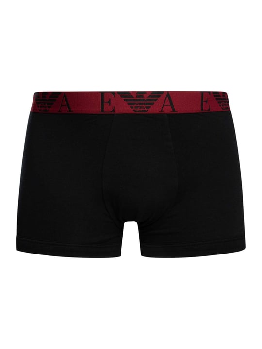 EMPORIO ARMANI Emporıo Armani Erkek Pamuklu Beli Logolu Lastikli 3'lü Siyah Boxer 3'lü EM000259 AF10778-MC406