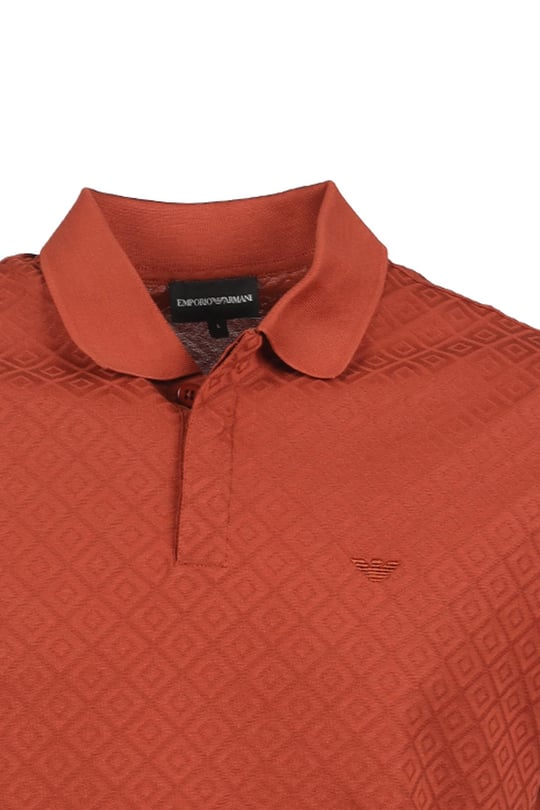 Emporio Armani Emporıo Armani Erkek Polo Yaka Düğme Kapamalı Kısa Kollu Turuncu Polo Yaka T-Shirt 6R1F7Q 1J7KZ-0453